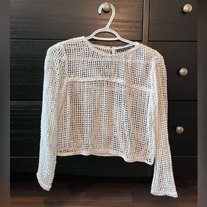 White Mesh Zara Long Sleeve